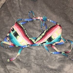 Patterned Scoop Bikini Top